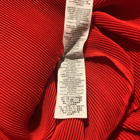 Tory Burch red pleated dress, perfect for the holiday-NWT - Picture 9 of 11